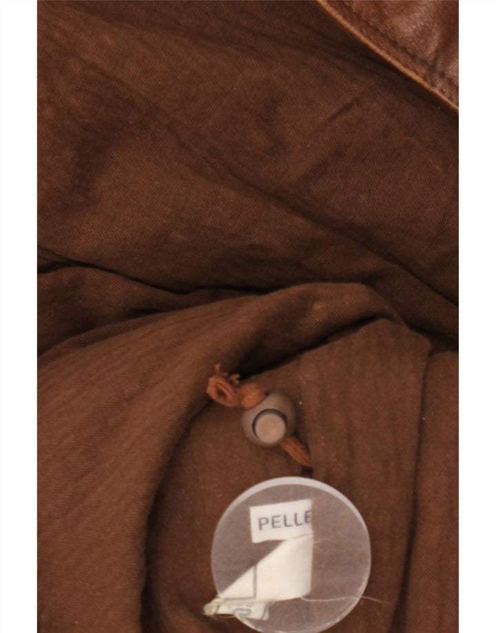Jachetă de piele pentru bărbați VINTAGE UK 42 XL din piele maro