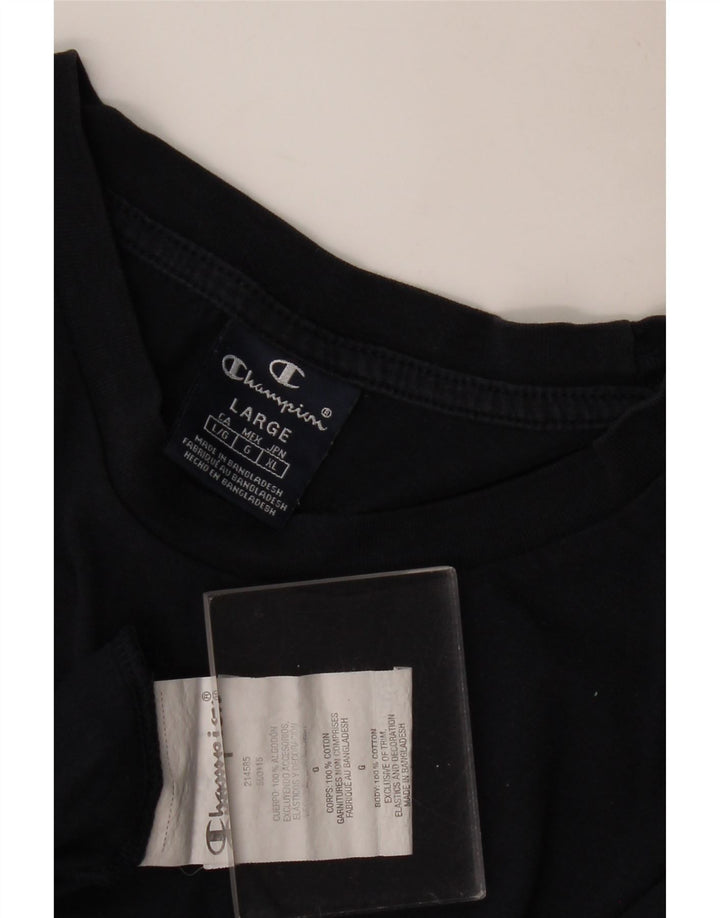 Tricou grafic pentru bărbați CHAMPION Top mare din bumbac bleumarin