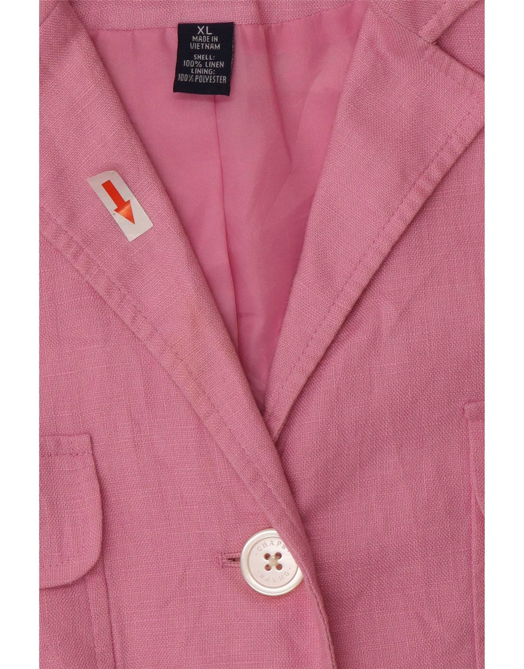 Jachetă Chaps pentru femei cu 4 nasturi și mâneci 3/4, UK 18 XL, in roz