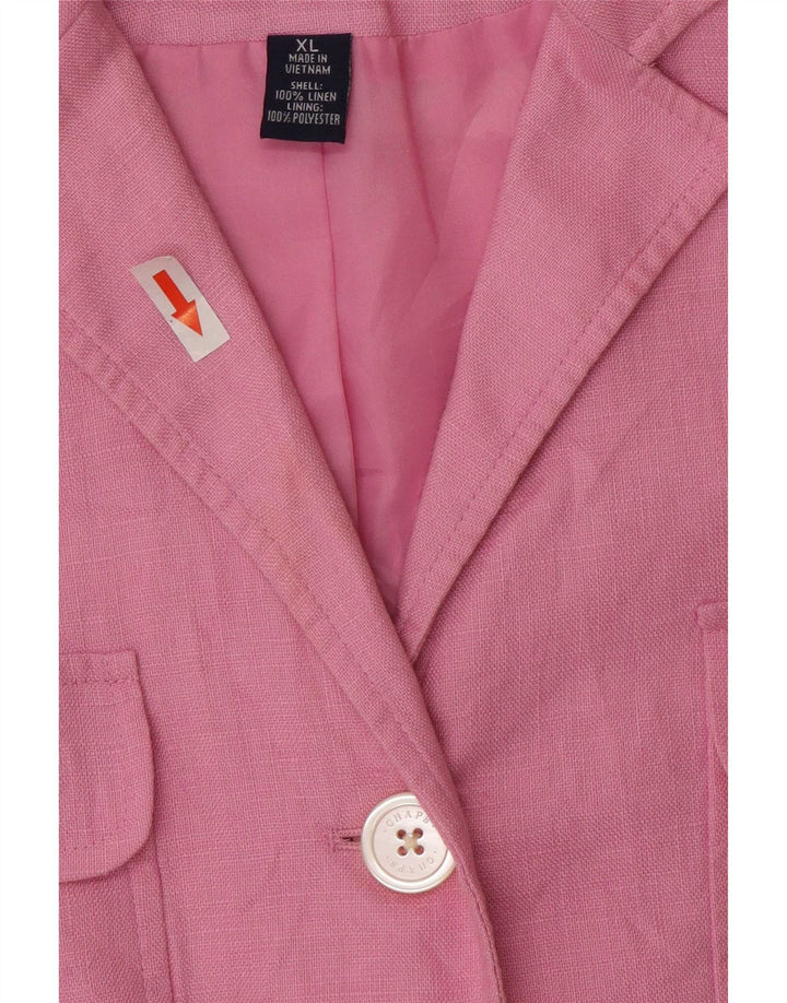 Jachetă Chaps pentru femei cu 4 nasturi și mâneci 3/4, UK 18 XL, in roz