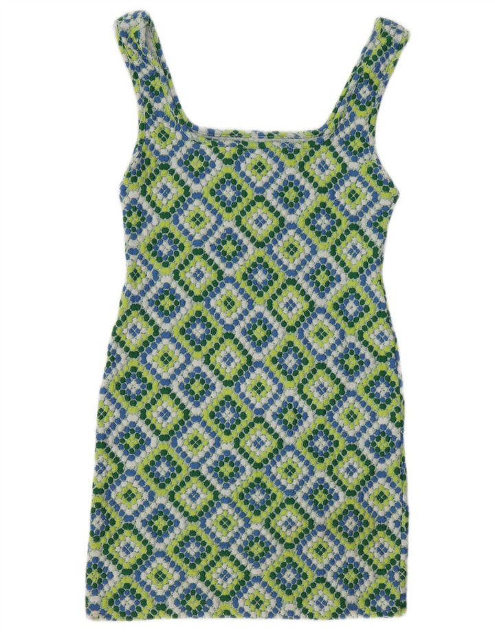 Topshop Womens Sundress UK 12 Medium Multicolor Ikat Poliester