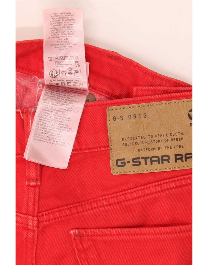 Blugi tăiați cu arc 3D G-Star pentru bărbați L25 L25 bumbac roșu