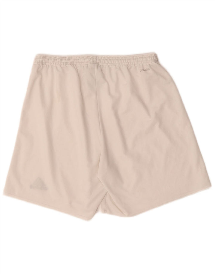 Pantaloni scurți sport pentru bărbați Adidas Climalite, mari, alb, din poliester