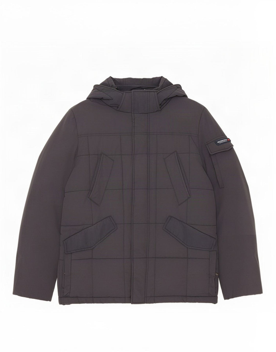 Jachetă căptușită cu glugă Woolrich pentru bărbați UK 40 mare, nailon bleumarin