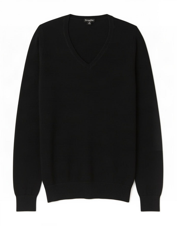 Pulover cu decolteu în V Massimo Dutti pentru femei UK 10 Mic Negru