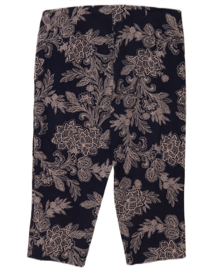 Marks & Spencer Pantaloni Capri cu model abstract pentru femei UK 16 Large W34 L19
