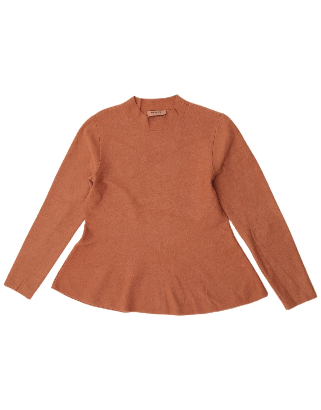 Twinset Top pentru femei cu mânecă lungă UK 12 Maro Mediu