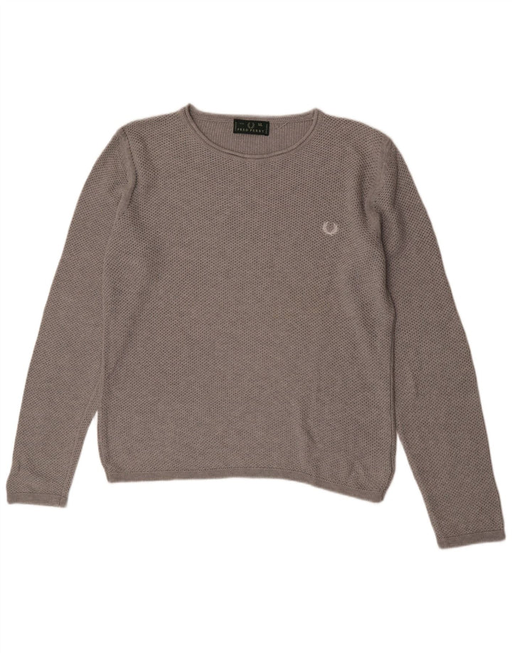 Pulover pentru bărbați Fred Perry, cu gât de barcă, XL, bumbac gri