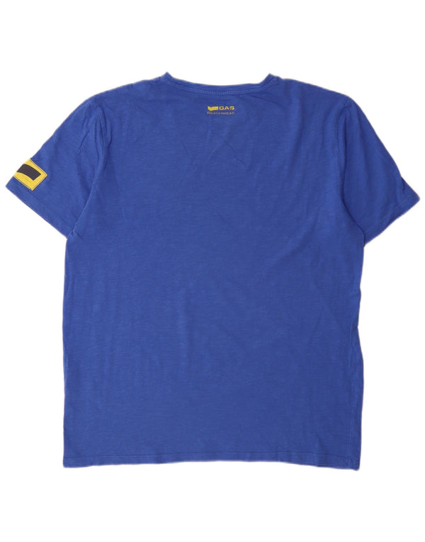Tricou pentru bărbați Gas Top 2XL Bumbac cu pete albastre
