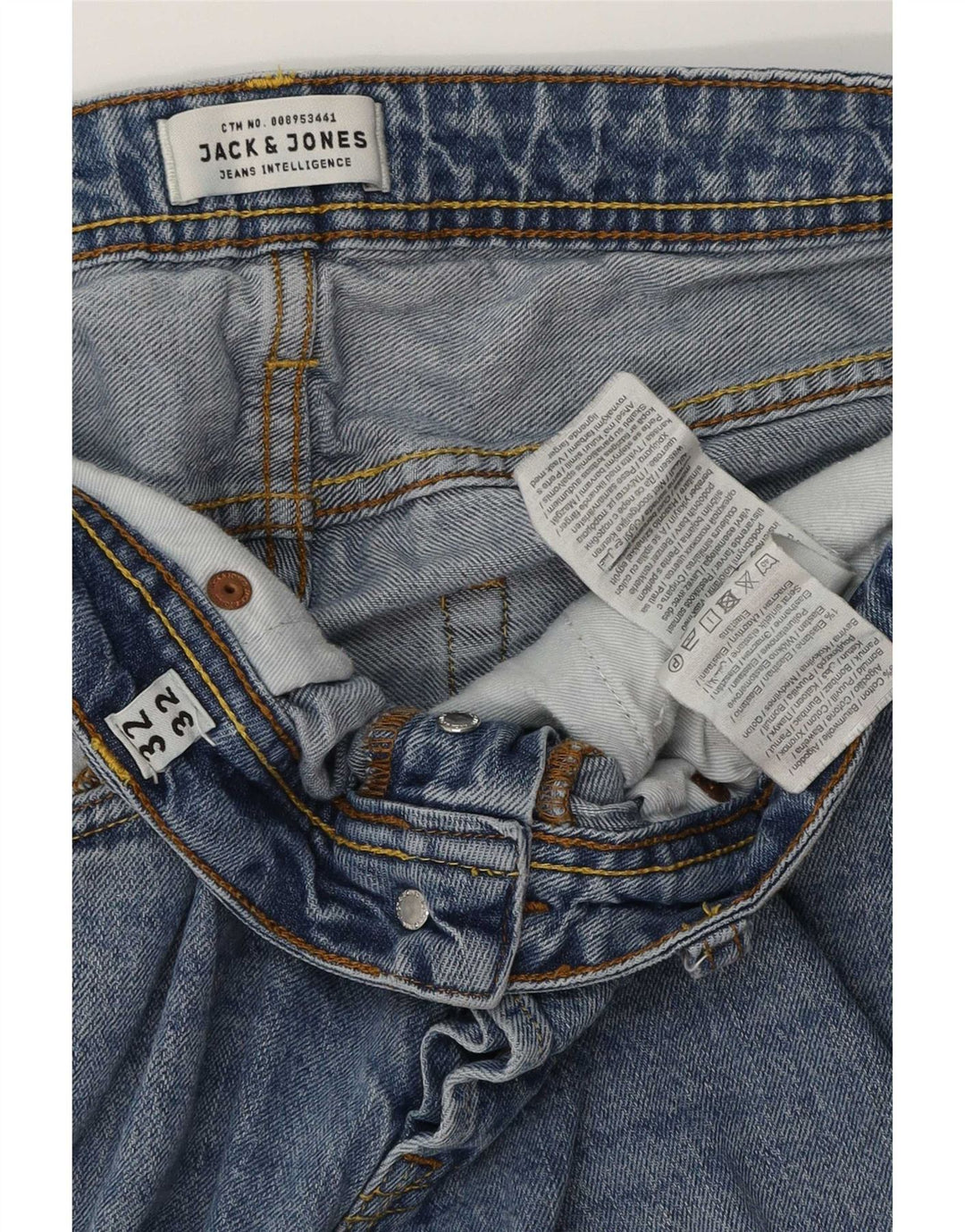 Blugi Jack & Jones Tim Slim pentru bărbați W32 L32 bumbac albastru