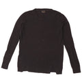 Pulover Massimo Dutti pentru damă cu gât roșu, bumbac negru mediu UK 14
