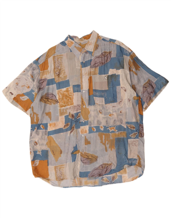 Cămașă Vintage pentru bărbați cu model abstract Mărimea 43/44 XL multicoloră