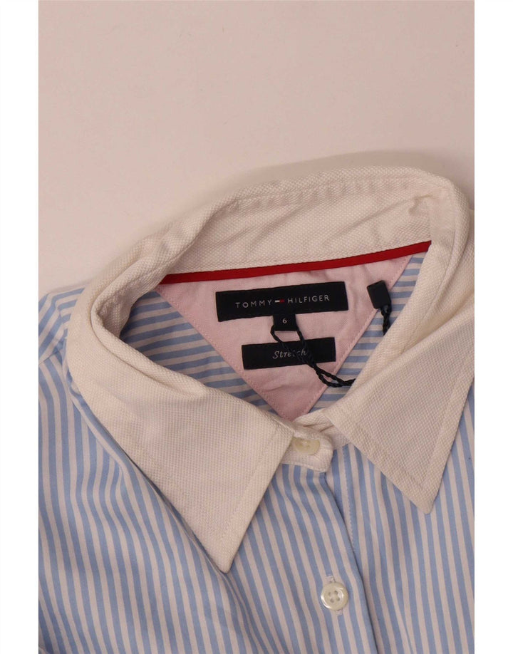 Cămașă Tommy Hilfiger pentru femei US 6 Medium Blue Pinstripe Bumbac