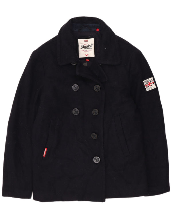 Palton Superdry pentru femei UK 18 XL Lână bleumarin