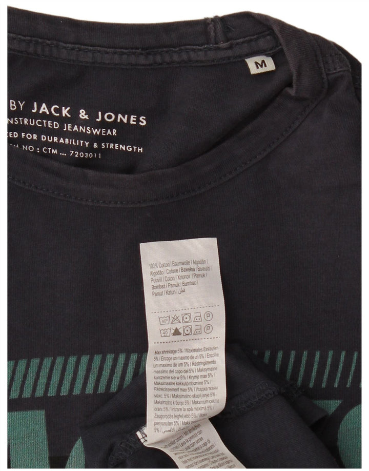 JACK & JONES Tricou grafic pentru bărbați Top mediu din bumbac bleumarin