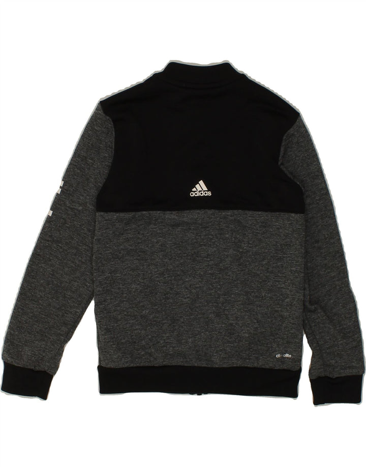 ADIDAS Boys Climalite Graphic Tracksuit Top Jacket 7-8 Years Grey Vintage Adidas and Second-Hand Adidas from Messina Hembry 