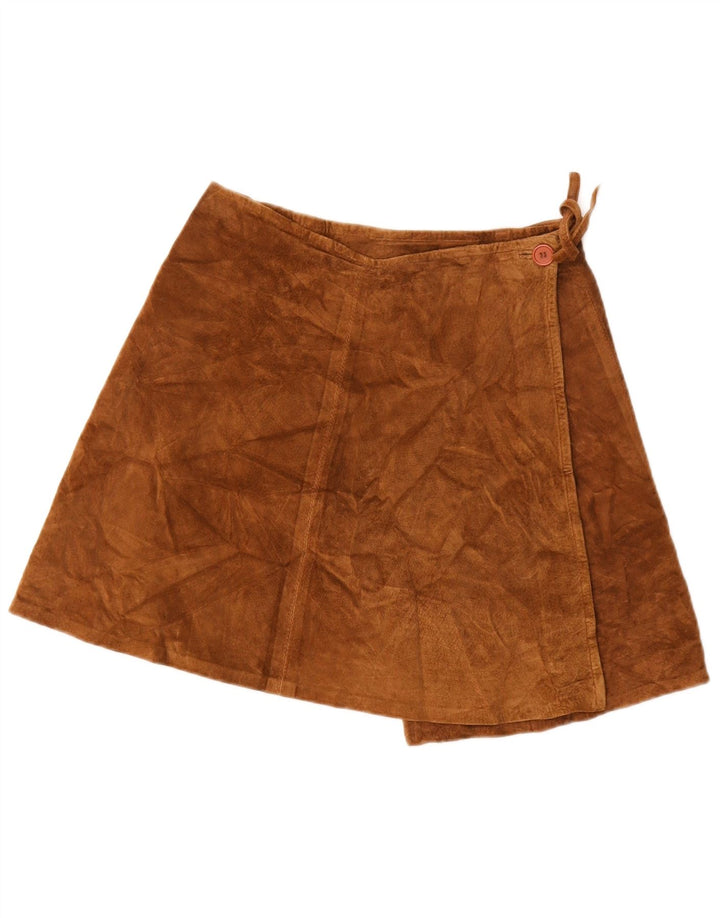 Fusta Wrap Vintage pentru femeie din piele intoarsa IT 46 Large W32 Brown