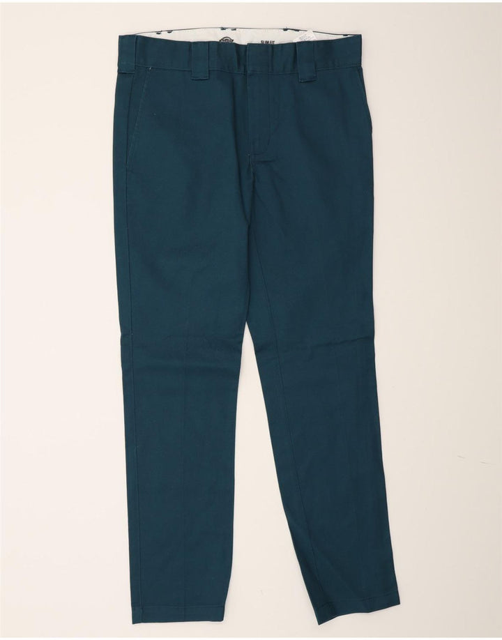 Pantaloni chino slim pentru bărbați Dickies L32 L32 poliester albastru