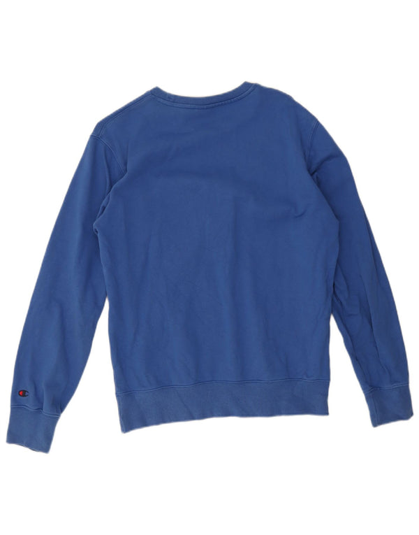 Champion Mens Graphic Sweatshirt Jumper Medium Blue