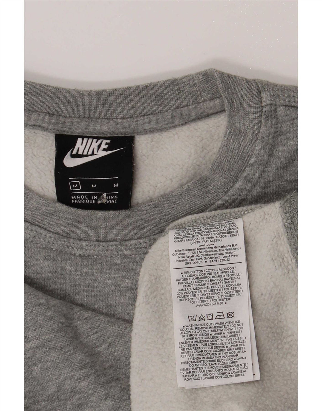 Pulover Nike pentru bărbați, bumbac cu pete, gri mediu