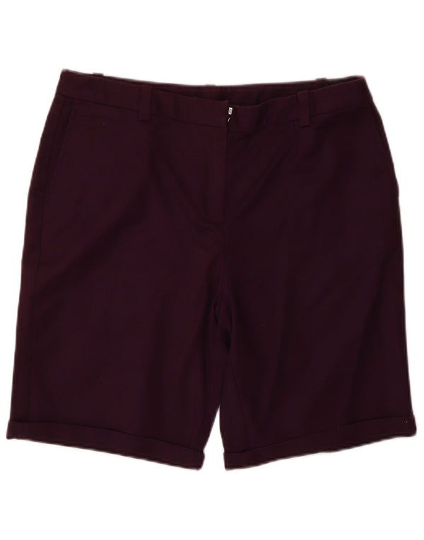 Crew Clothing Pantaloni scurti chino pentru femei UK 12 Medium W30 Bumbac Burgundy