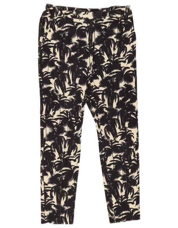 Topshop Pantaloni cropped slim pentru femei UK 10 Small W28 L26 Negru