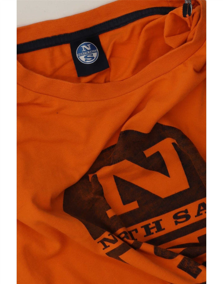 Tricou grafic pentru bărbați North Sails Top portocaliu mediu