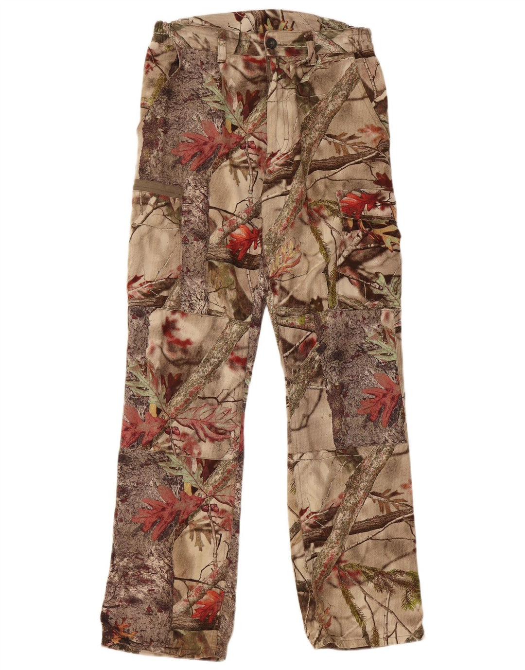 DECATHLON Pantaloni Cargo Drepți Femei Mici L27 L30 Bumbac Floral Bej