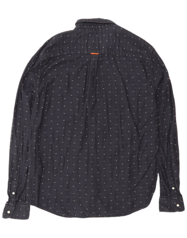 Cămașă pentru bărbați SUPERDRY, XL, cu pete, albastru marin