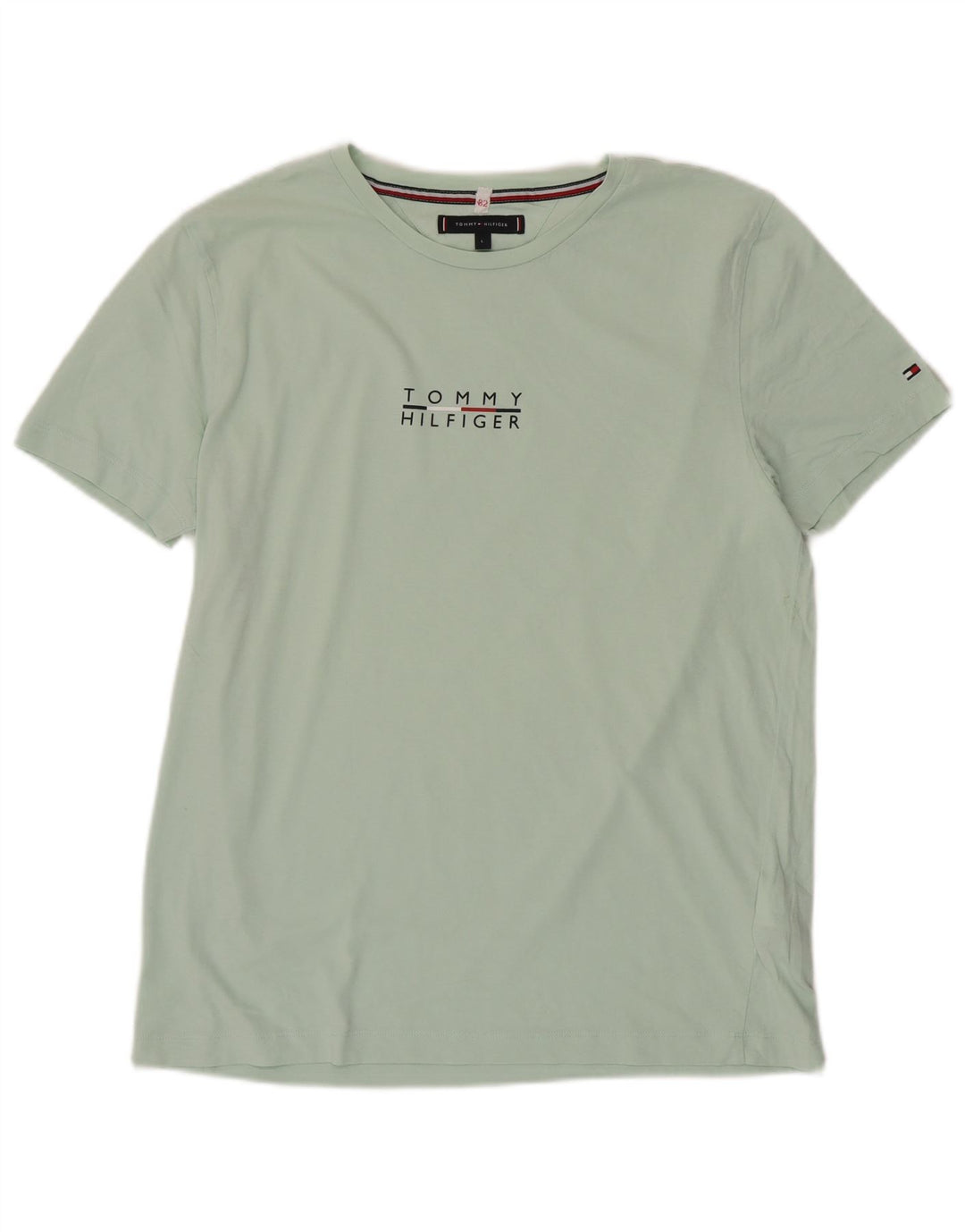 TOMMY HILFIGER Tricou cu grafic pentru femei Top UK 16 Mare Bumbac verde