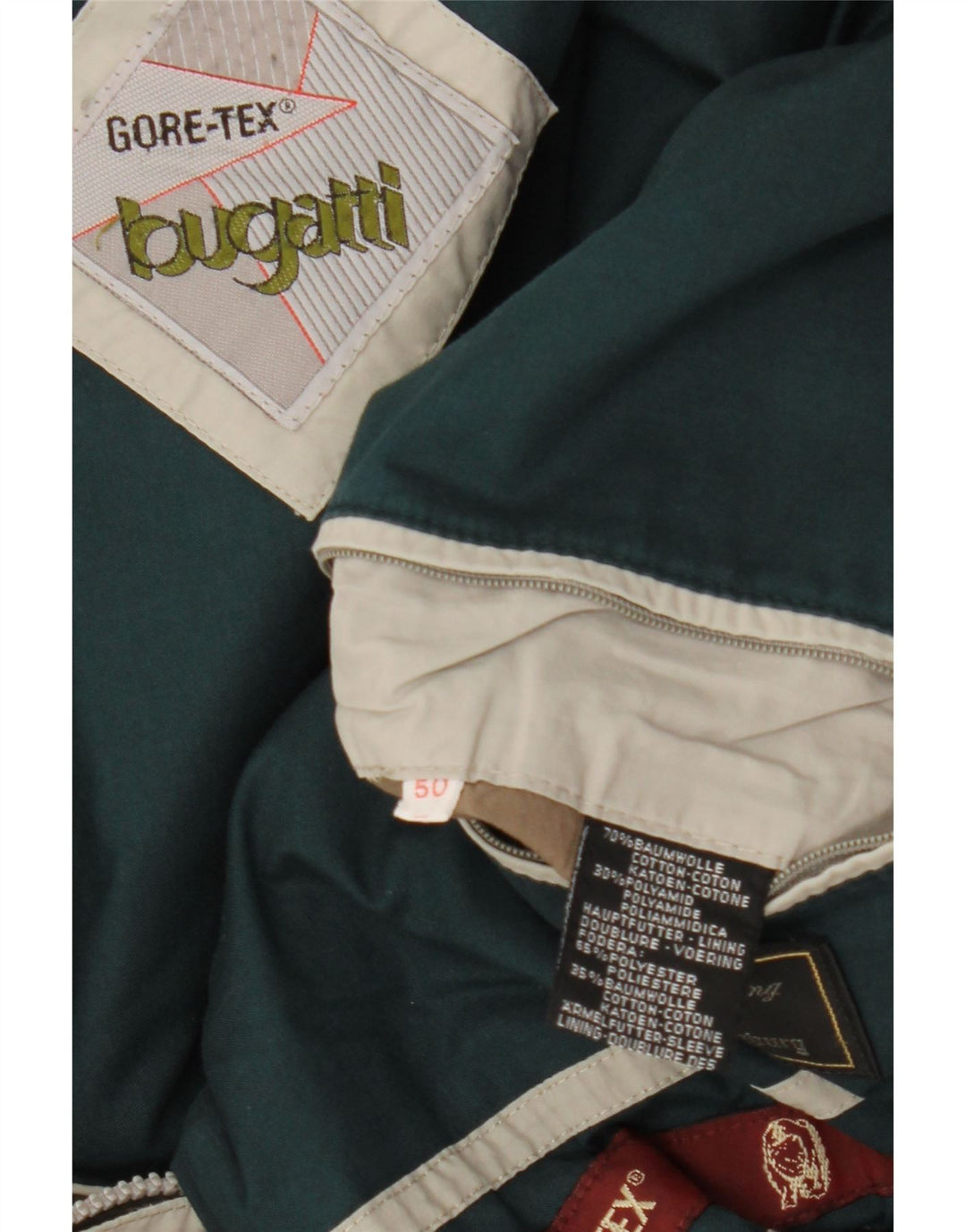 BUGATTI Jachetă pentru vânt pentru bărbați Gore-Tex IT 50 mare bumbac gri