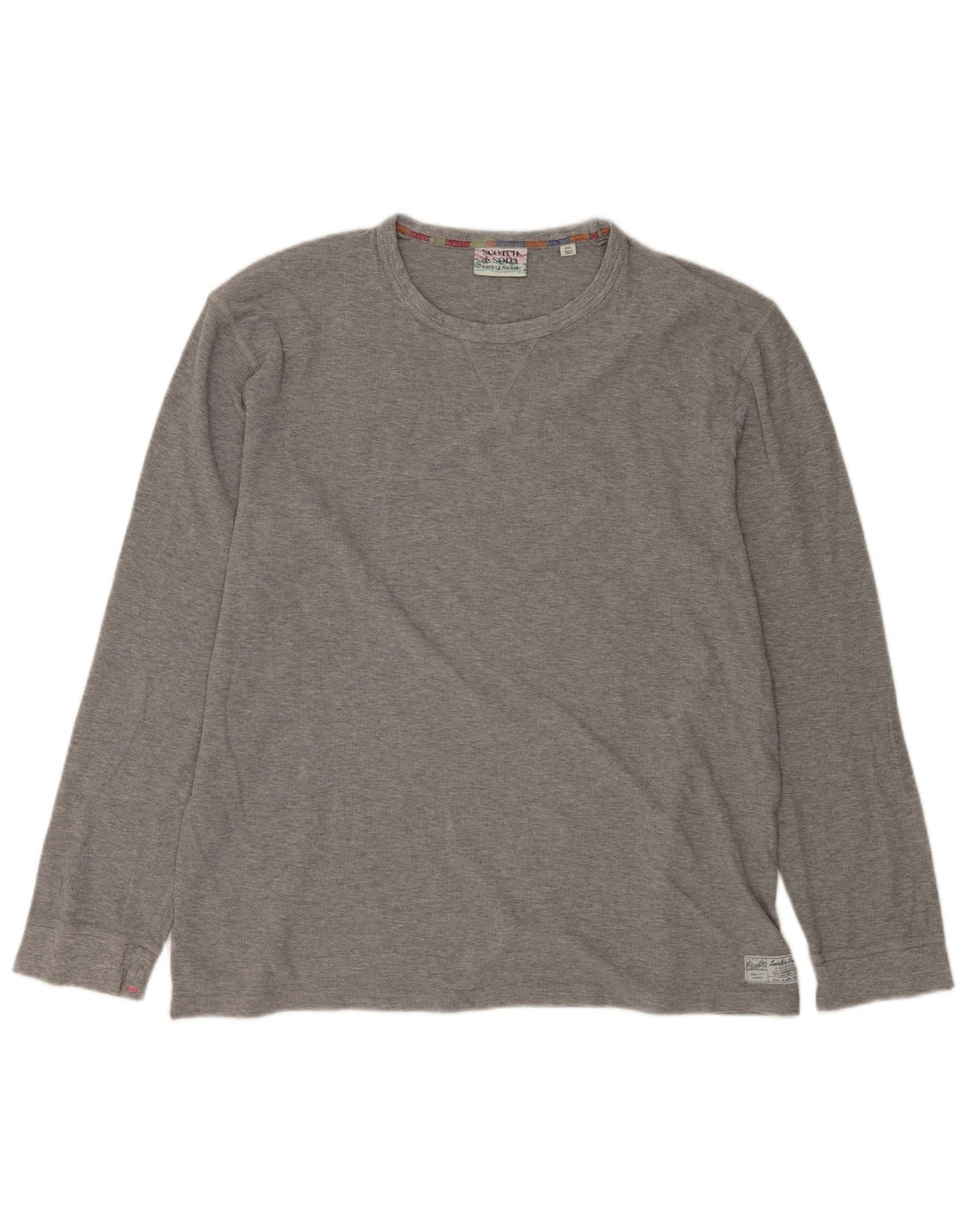 SCOTCH & SODA Top pentru bărbați cu mânecă lungă 2XL bumbac gri