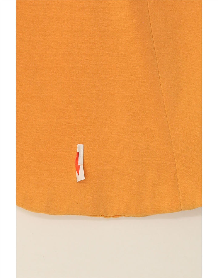 Jachetă vintage pentru femei cu 1 nasture IT 44 Acetat portocaliu mediu