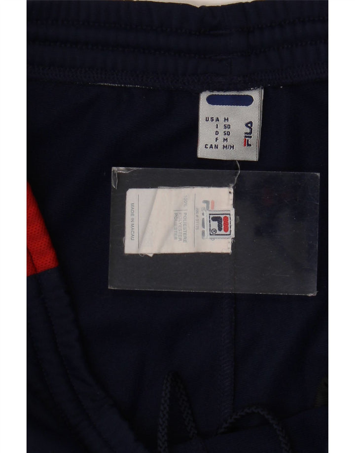 Pantaloni de trening Fila pentru bărbați, medii, albastru, poliester color bloc