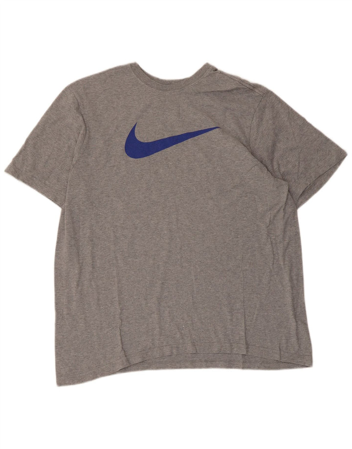 Tricou grafic NIKE pentru femei, cu croiala normală, UK 18 XL, gri
