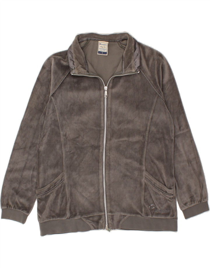 CHAMPION Womens Easy Fit Tracksuit Top Jacket UK 14 Medium Grey Vintage Champion and Second-Hand Champion from Messina Hembry 