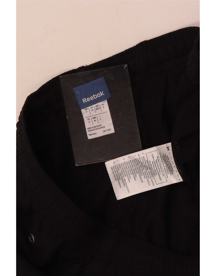 Pantaloni de trening Reebok Capri pentru femei UK 10 Poliester negru mic