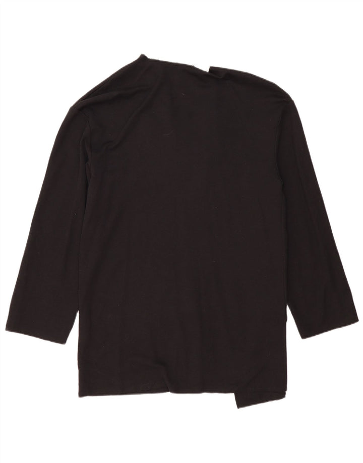Top cardigan supradimensionat pentru femei Zara UK 10 mic bumbac negru