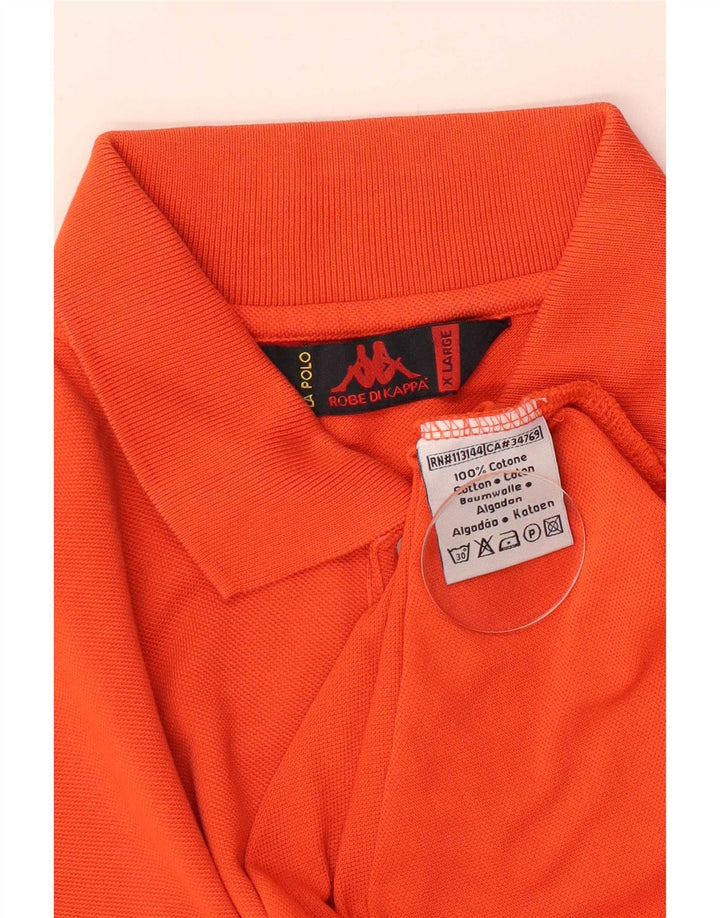 Cămașă polo pentru bărbați Kappa XL bumbac portocaliu