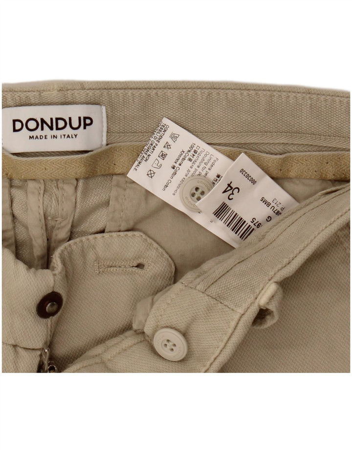 Dondup Pantaloni chino subțiri pentru bărbați L34 L33 Bej Modal