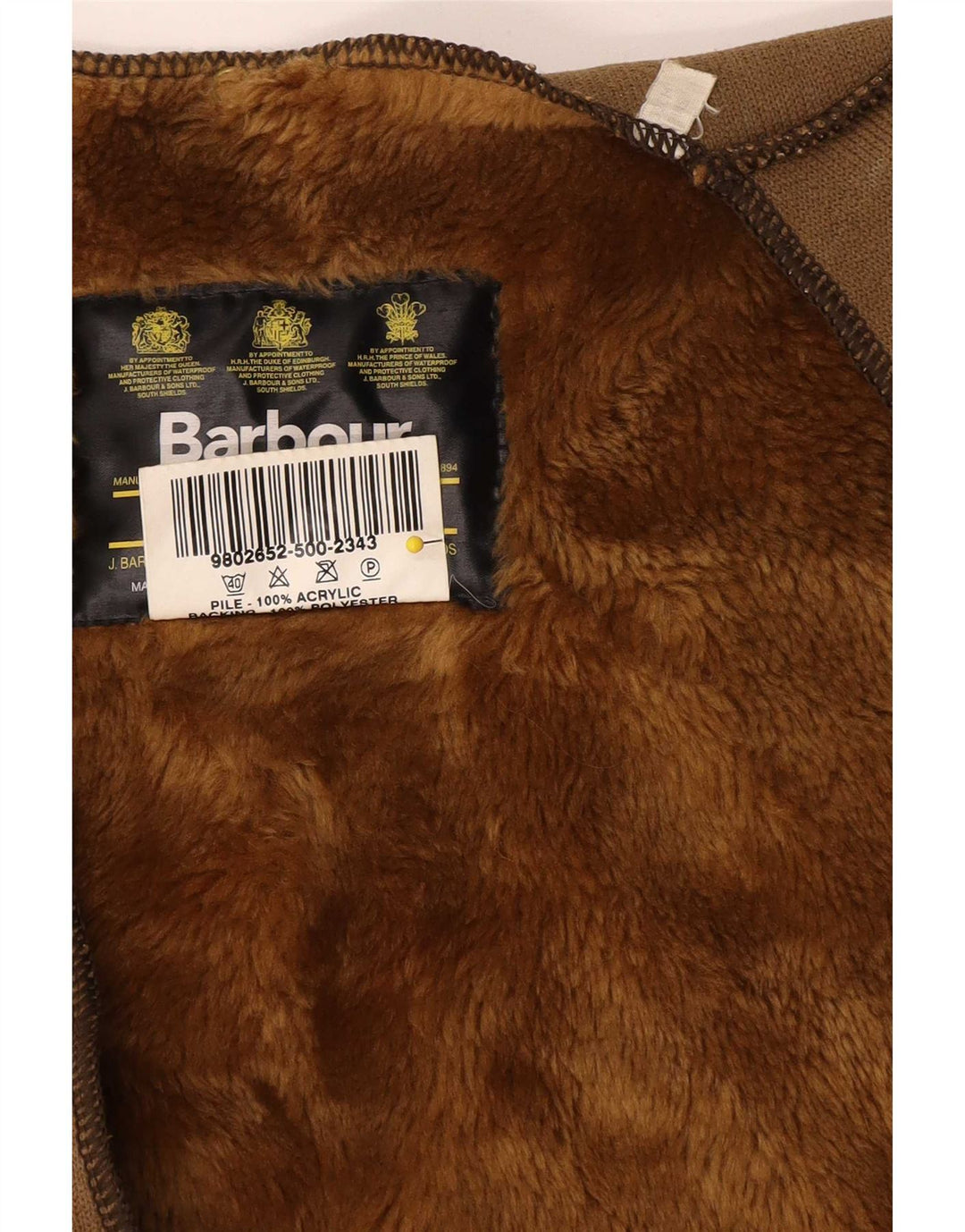 Gilet pentru bărbați Sherpa Liner Barbour Mărimea 52 mare maro acrilic
