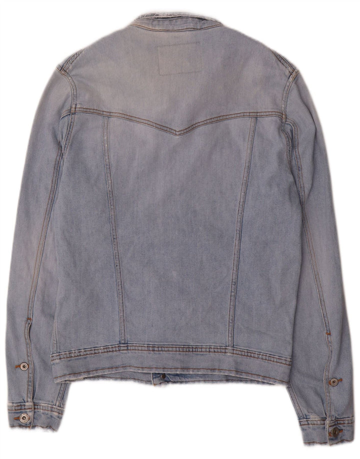 Jachetă de blugi pentru bărbați uniformă UK 38, bumbac albastru mediu
