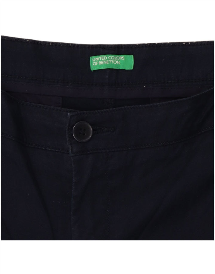 Pantaloni scurți chino pentru bărbați Benetton W34 Large Bleumarin