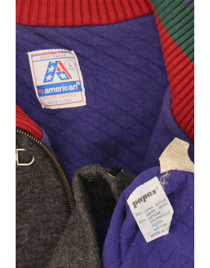 Jachetă Anorak pentru bărbați By American, mare, gri, lână color bloc