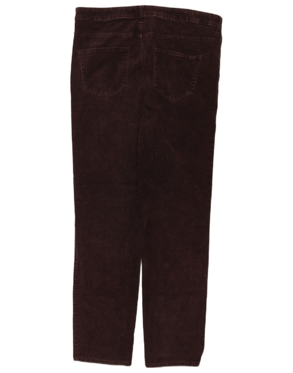 Pantaloni drepti din velur pentru femei Marks & Spencer UK 16 Large W34 L28 Maro