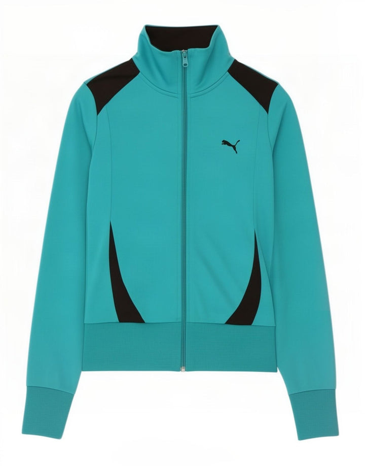 Jachetă de trening Puma pentru femei UK 12 Medium Turcoaz Colorblock