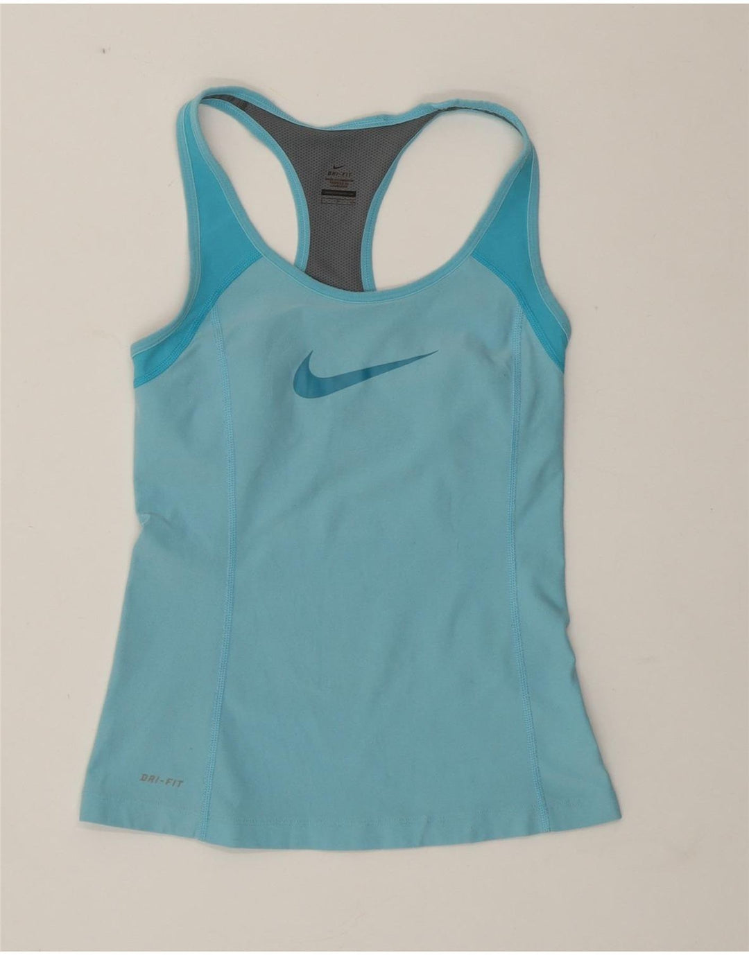 Top cu vestă grafică Nike pentru femei UK 8 Small Blue Colorblock