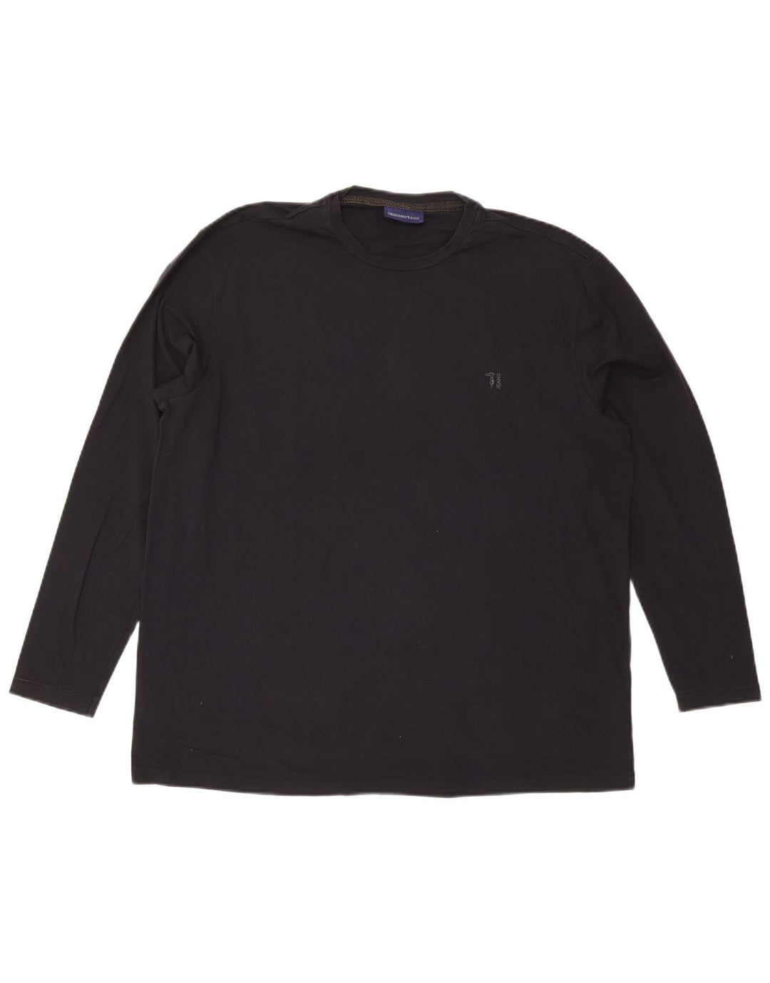 TRUSSARDI JEANS Top pentru bărbați cu mânecă lungă 2XL bumbac negru