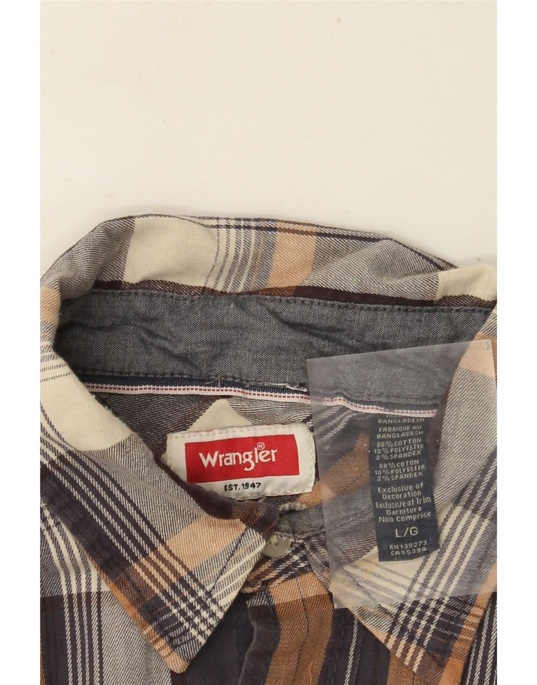 Cămașă de flanel pentru bărbați WRANGLER, bumbac cu carouri multicolore