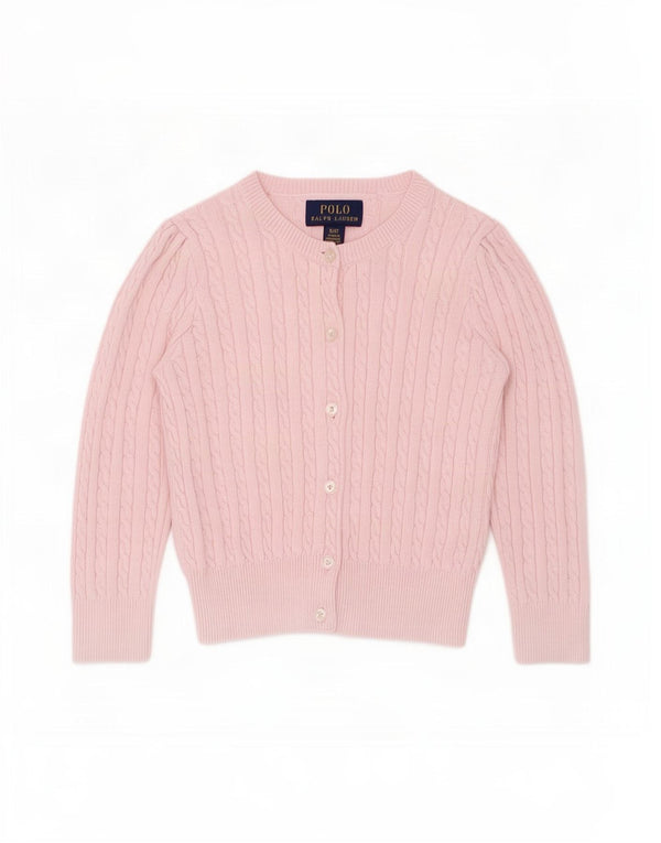 Pulover cardigan pentru fete Polo Ralph Lauren 2-3 ani bumbac roz